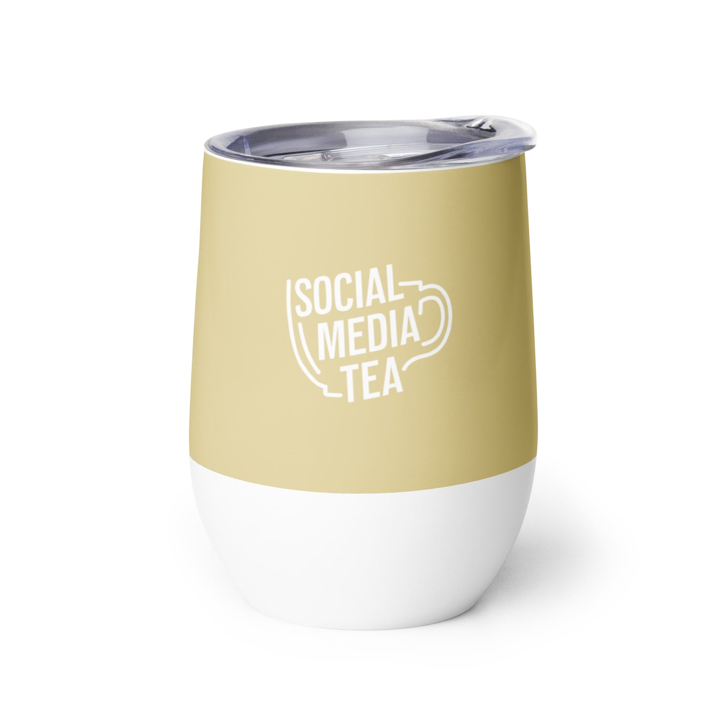 Social Media Tea Wine Tumbler - White Edition